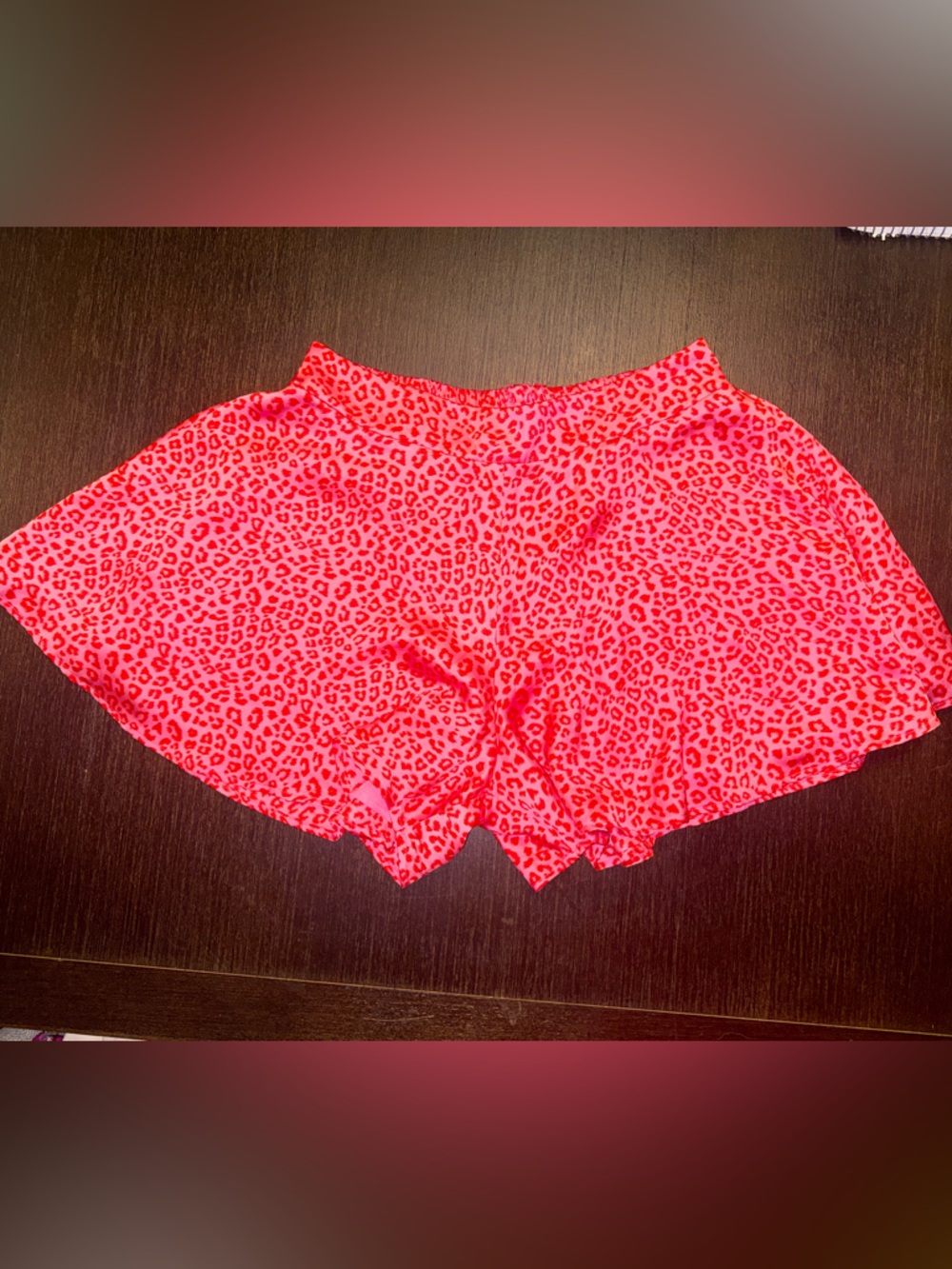 Adrienne Hot Pink Leopard Print Pull-On Shorts - Picture 3 of 8